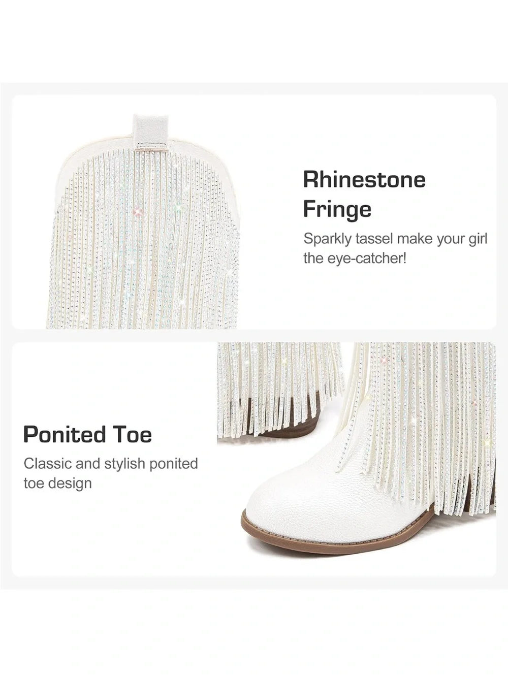 Rhinestone Fringe Cowgirl Boots for Girls Cowboy Boots